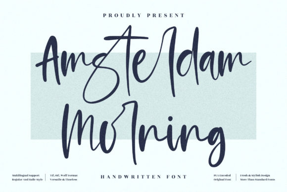 Amsterdam Morning: A Handwritten Font That Elevates Small Business Branding