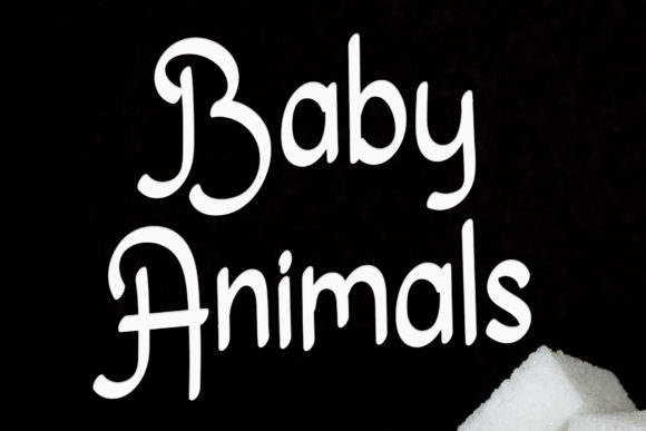 Baby Animals: A Playful Handwritten Font for Creative Branding