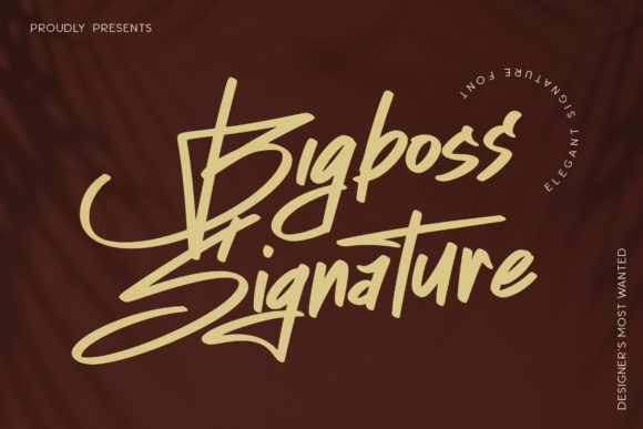 Bigboss Signature: A Bold Handwritten Font for Confident Branding