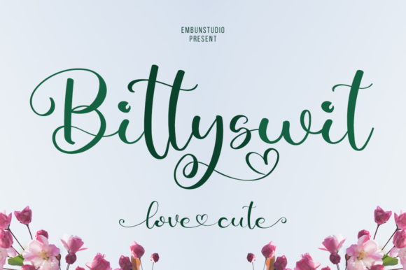 BittySwit: A Romantic Handwritten Font for Playful Branding Projects
