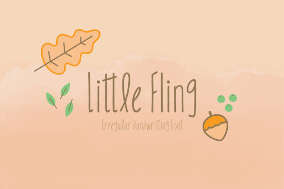 Little Fling: A Sweet Handwritten Font for Chalkboard Quotes and Teaching Materials