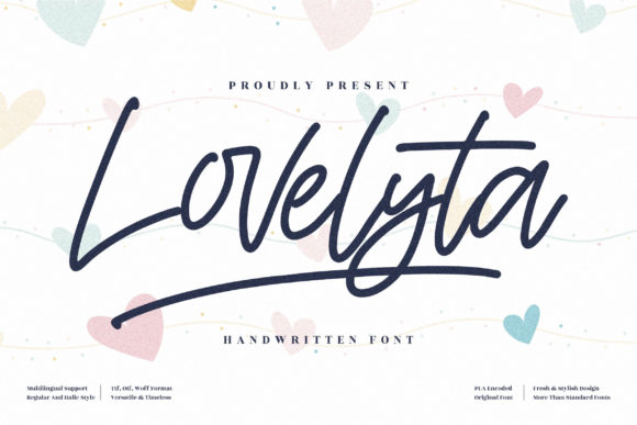 Lovelyta: A Sweet Handwritten Font for Romantic Branding Projects