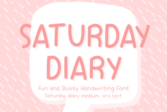 Saturday Diary: A Chalkboard-Inspired Handwritten Font for Editorial Design