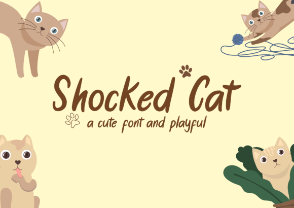 Shocked Cat: A Unique Handwritten Font for Elegant Editorial Design